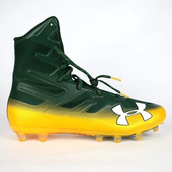 green and yellow football cleats